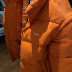 Milano Vibrant Orange Quilted Jacket